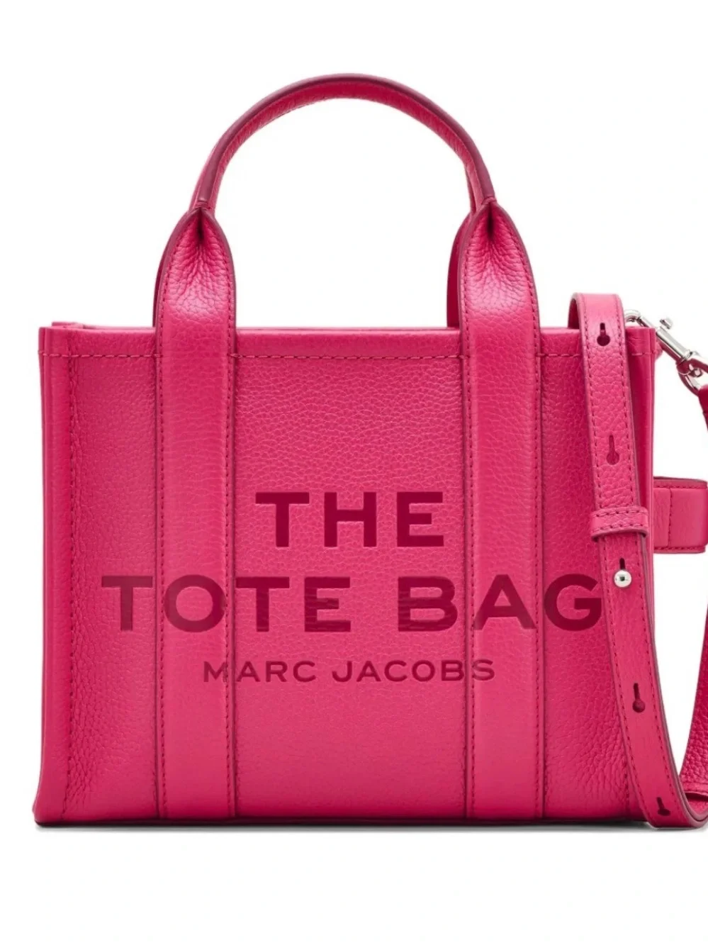 Marc Jacobs Leather The Tote Bag -Small- Rasberry Pink - Picture 2 of 14